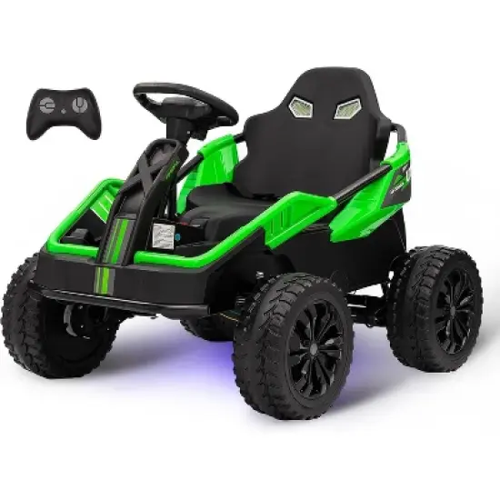 24V Ride-On Toys for Big Kids，Electric Four Wheeler，Battery Electric Car for Kids with Parent Remote,Bluetooth Music, Horn image {9}