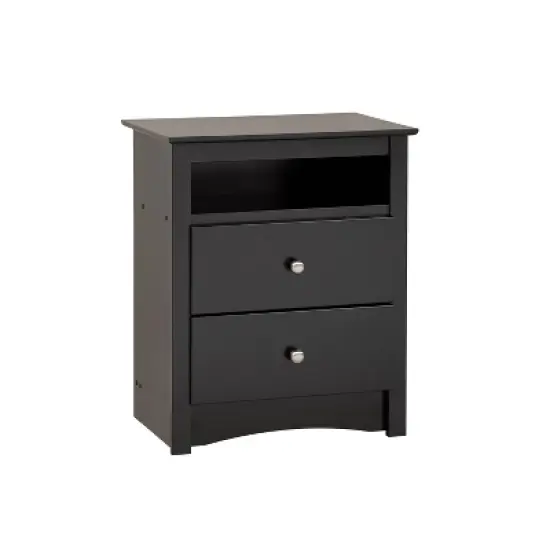 Tall 2 - Drawer Nightstand with Open Shelf - Prepac image {7}