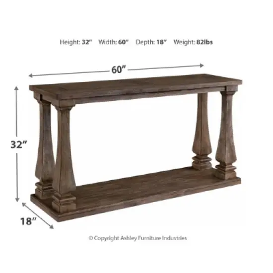 Johnelle Sofa Table Gray - Signature Design by Ashley image {3}
