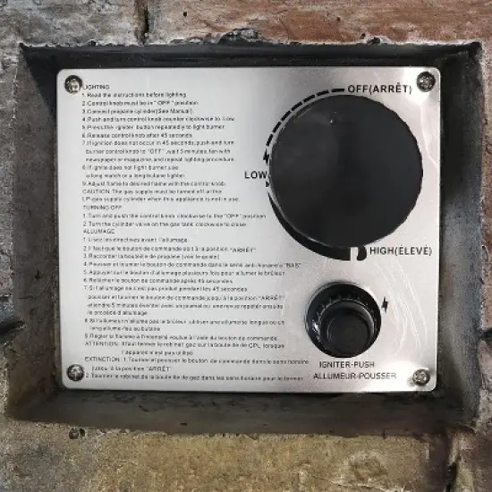 Sunnydaze Outdoor Cast Stone Propane Gas Fire Pit Heater Kit with Lava Rocks - 30" Diameter image {3}