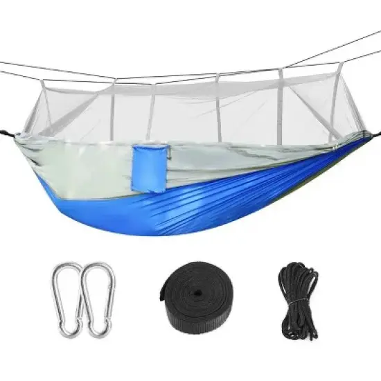 Camping Hammock with Mosquito Net, Portable Double Hammock Tent Load Two People with 2 Straps image {11}