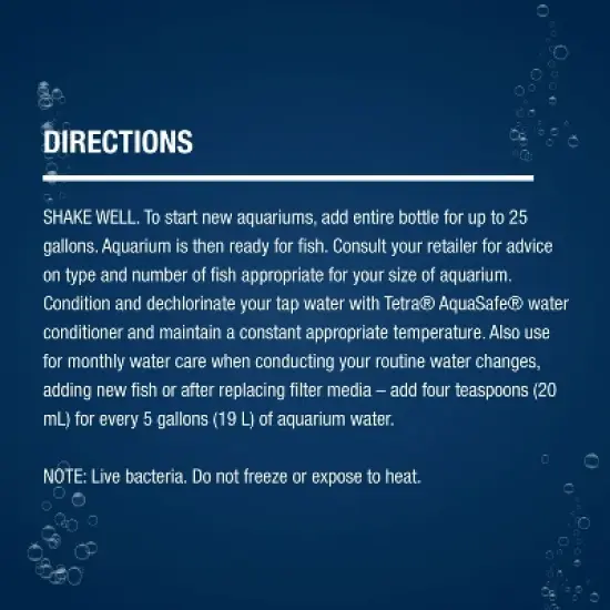 Tetra SafeStart Cycles Water in Newly Set Up Aquariums Water Conditioner - 3.38 fl oz image {2}