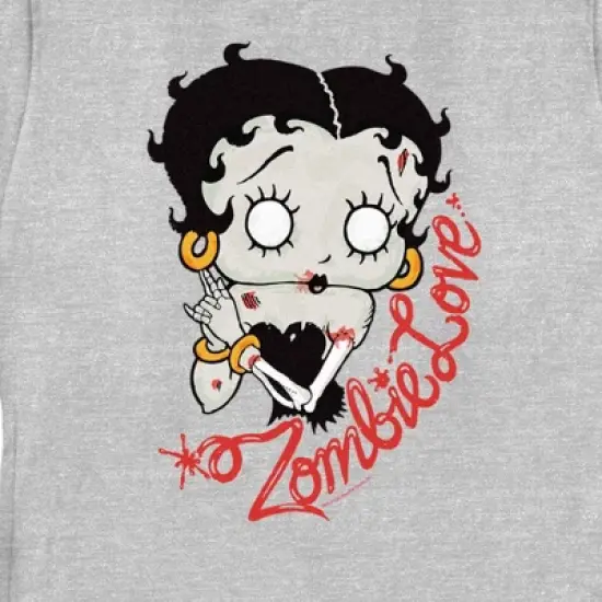 Women's Betty Boop Valentine's Day Zombie Love T-Shirt image {1}