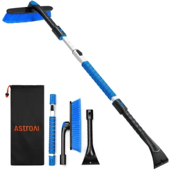 AstroAI 47.2" Ice Scraper and Extendable Snow Brush for Car Windshield image {6}