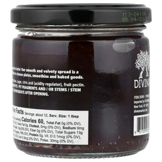 Divina Date Spread - Case of 12/9 oz image {2}