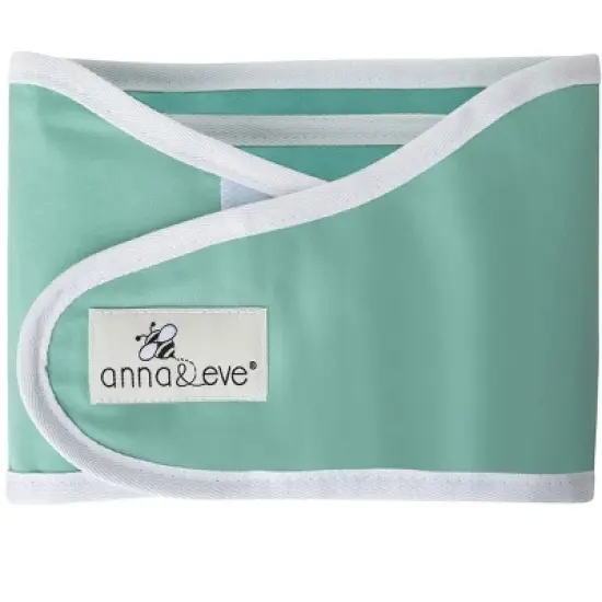 Anna & Eve - Swaddle Strap, Adjustable Arms-Only Baby Swaddle, 100% Cotton, Prevents Overheating - Small Size Fits Chest 13.5 to 17 - Aqua image {1}