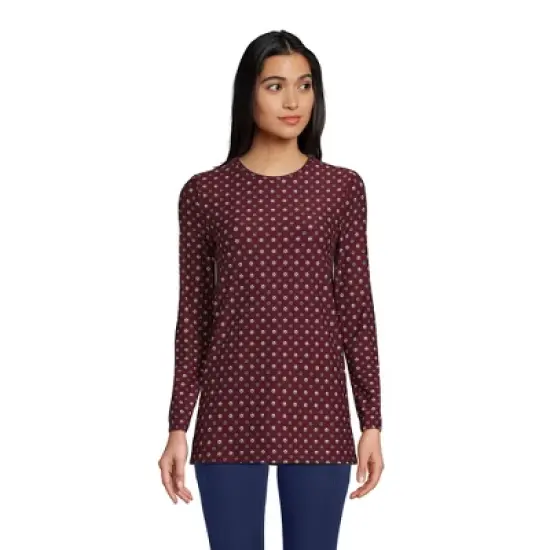 Lands' End Women's Long Sleeve Performance Crew Neck Tunic image {2}