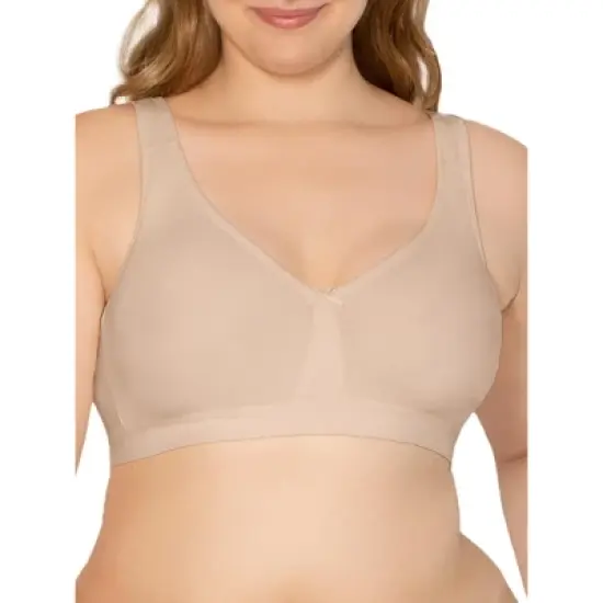Fit For Me by Fruit of the Loom Womens Plus Size Beyond Soft Cotton Wireless Bra image {6}