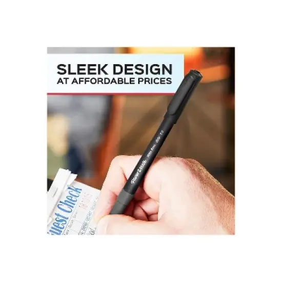 Paper Mate Write Bros Grip Ballpoint Stick Pen Blue Ink Medium Dozen 8808087 image {1}