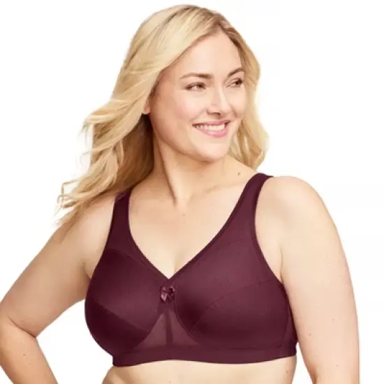 Glamorise Womens MagicLift Active Support Wirefree Bra 1005 Wine image {2}