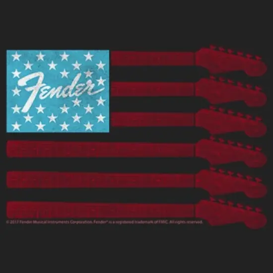 Junior's Fender Guitar Flag Logo Festival Muscle Tee image {1}