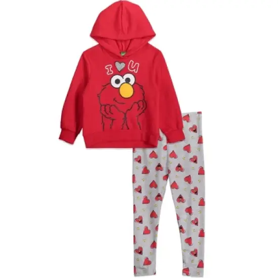 Sesame Street Elmo Girls Pullover Hoodie and Leggings Outfit Set Toddler image {10}