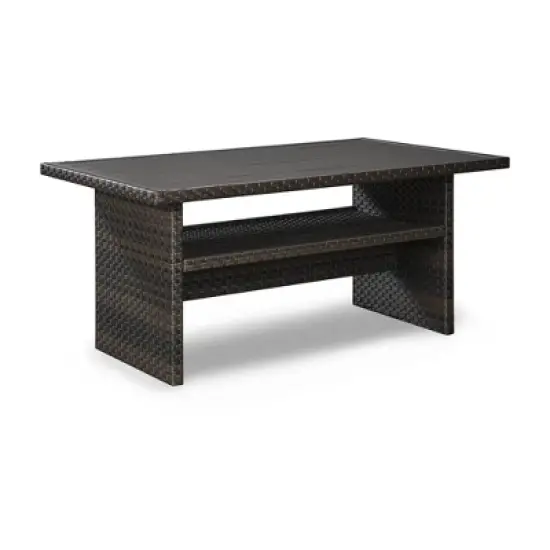 Signature Design by Ashley Contemporary Easy Isle Multi-Use Table  Dark Brown/Beige image {6}