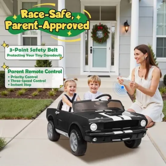 Joyracer Shelby 4WD 24 Volt Ride on Toys Cars for Kids, 2 Seats Electric Car with Remote Control, LED Lights, Music, Horn, Bluetooth, USB, Kids Gift image {6}