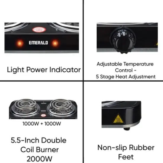 Emerald Double Stove Top Burner image {5}