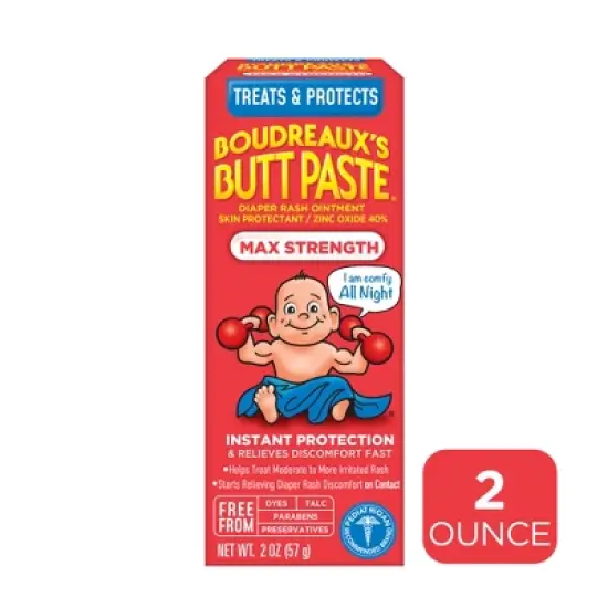 Boudreaux's Butt Paste Baby Diaper Rash Cream Maximum Strength - 2oz image {8}