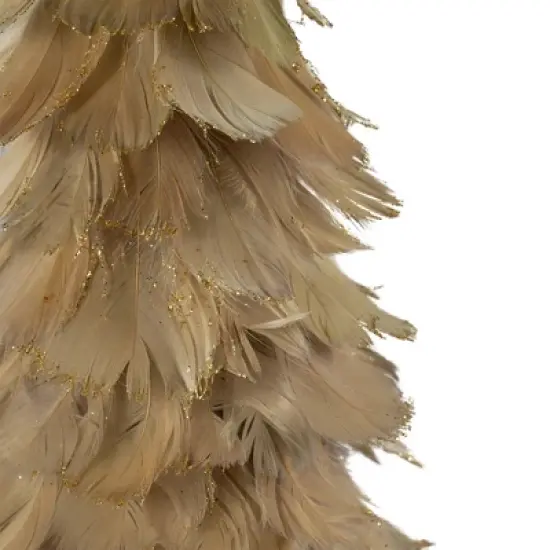 Northlight Small Layered Feathers Cone Tree Christmas Tabletop Decoration - 15.75" image {5}