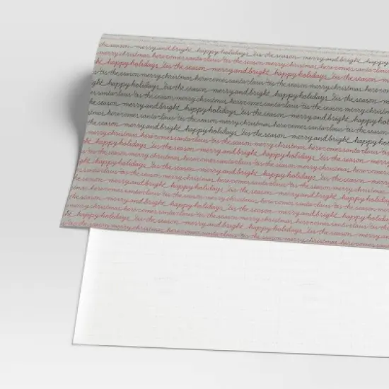 30&rdquo; 20 sq ft Christmas Roll Wrap Holiday Sentiments on Grey - Wondershop&trade; image {2}