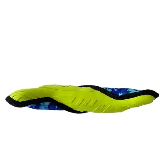 NERF Tuff Rubber Nylon Plush Bone Ploy Filled Dog Toy - Green/Blue - 11" image {2}