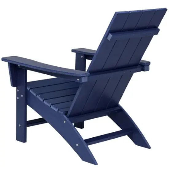 GARPROVM Cozy HDPE Adirondack Chair Weather-Resistant Outdoor Patio Chair image {11}