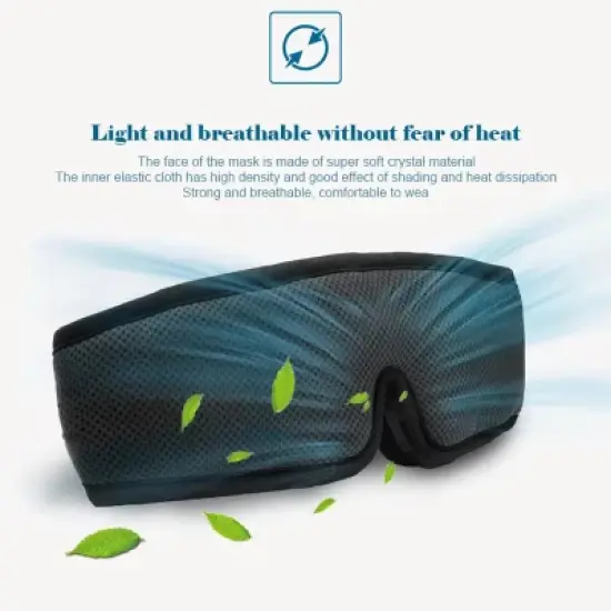 Maison Products Light Blocking Sleep Mask - Ultra-Soft, Comfortable, Adjustable, Versatile for Travel, Meditation & Deep Sleep image {1}