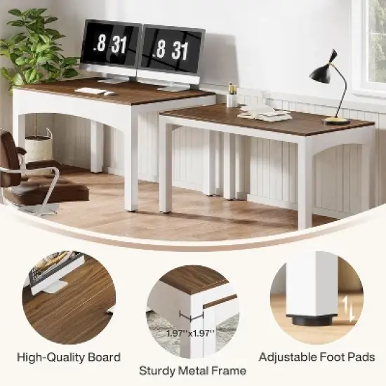 Tribesigns 94.48" Extendable Home Office Desk image {6}