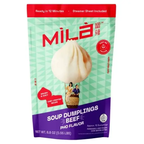 MiLa Frozen Soup Dumplings - Pho Beef - 8.8oz/10ct image {6}