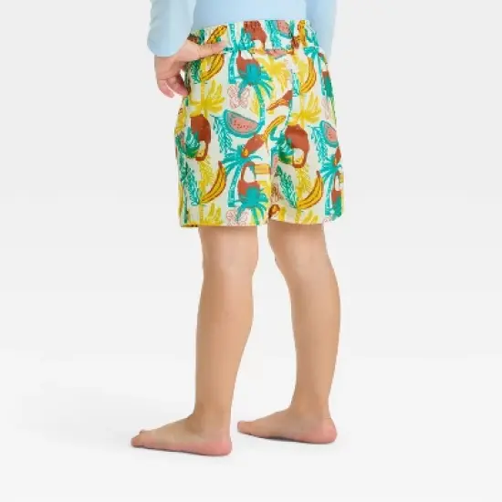 Toddler Boys' Tropical Toucan Swim Shorts - Cat & Jack&trade; Cream image {1}