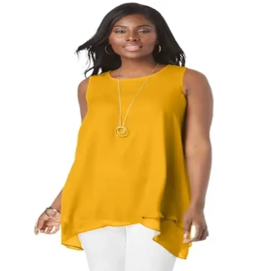 Jessica London Women&rsquo;s Plus Size Crinkled Tunic image {4}