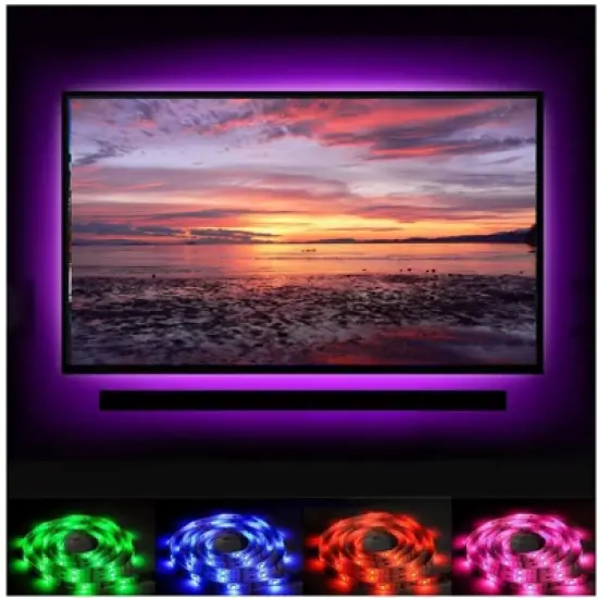 Emerald LED Multi-Color, Color-Changing Light Strips for Bedrooms, Living Room, Outdoor Patio, and Office image {4}