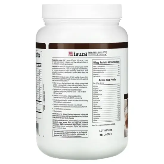 Natural Factors Whey Factors&reg;, Grass Fed Whey Protein, Natural Double Chocolate, 12 oz (340 g) image {2}