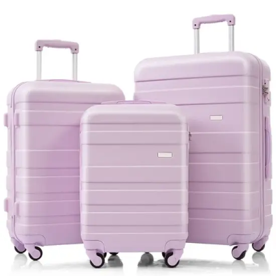 Cesicia New Model Luggage Sets 3 Piece,  Expandable ABS Hardshell Luggage, Durable Suitcase with Spinner Wheels & TSA Lock, 20''24''28'' image {12}
