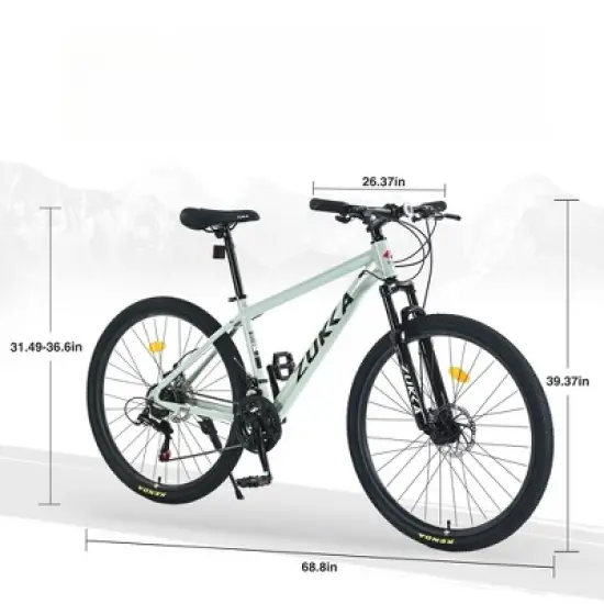 INFURNIC Bicycles, 27.5 Inch Mountain Bike for Women and Men, 21 Speed Mountain Bike, Green, 68.8"*26.37"*39.37" image {1}