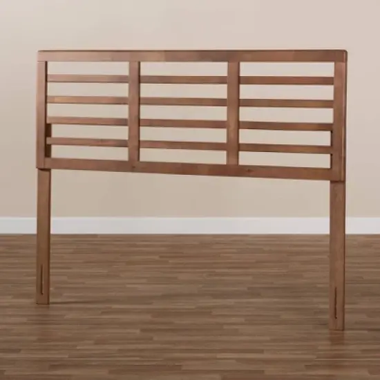 Salome Walnut Finished Wood Headboard - Baxton Studio image {3}