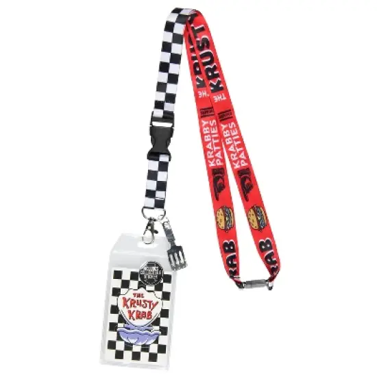 SpongeBob SquarePants The Krusty Krab ID Badge Holder Lanyard With Sticker image {4}