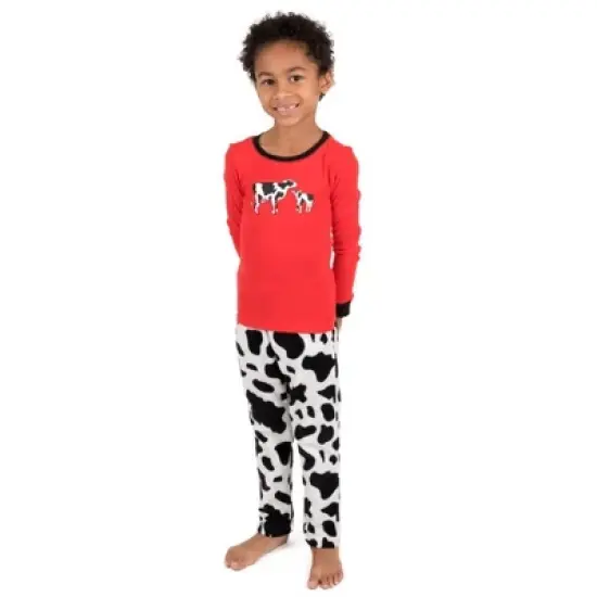 Leveret Kids Cotton Top and Fleece Pants Pajamas image {1}