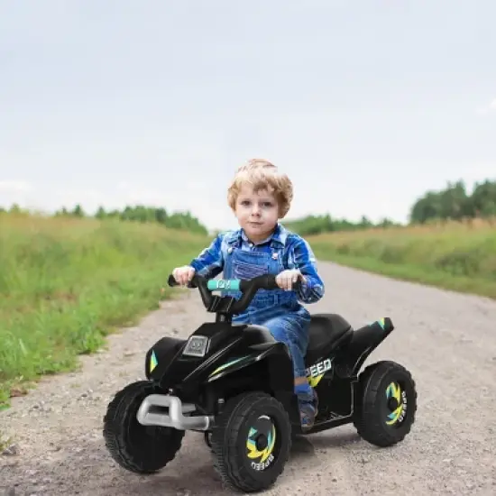 Costway 6V Kids Electric Quad ATV 4 Wheels Ride On Toy Toddlers Forward&Reverse White\Black\Blue\Red image {1}