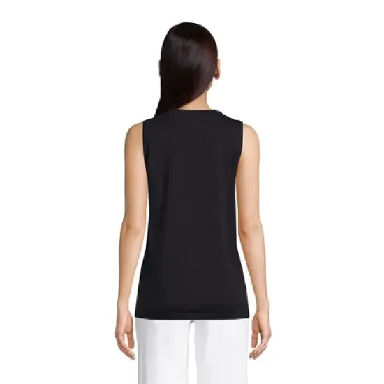 Lands' End Women's Supima Cotton Crew Neck Tank Top image {1}