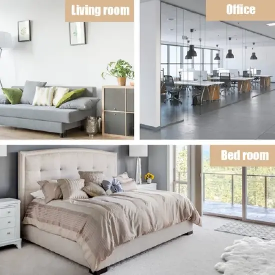 Costway 3 Tier Nightstand Bedside Table Sofa Side End Table w/Double Shelves Drawer image {5}