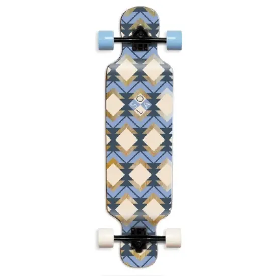 Sola Sports 38.75" Bamboo Premium Graphic Design Complete Longboard Skateboard - Geometry image {2}