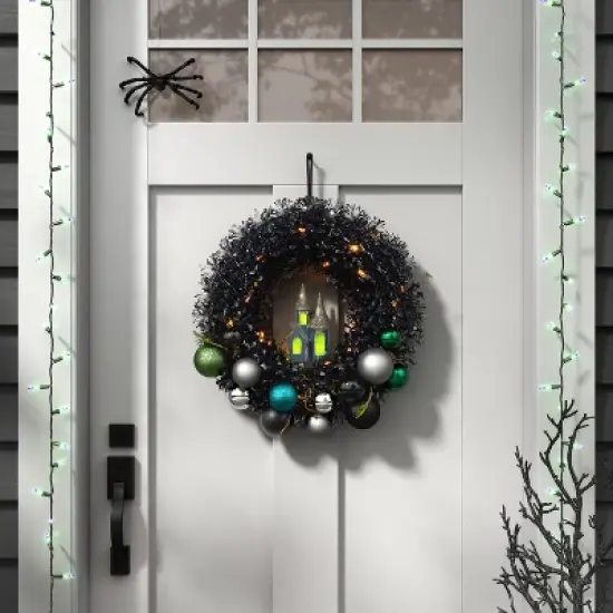 100ct LED Halloween Indoor Outdoor Double Filament String Lights Purple/Green/Black - Hyde and EEK! Boutique&trade; image {1}