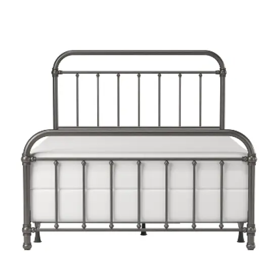 Queen Kirkland Metal Bed Aged Pewter - Hillsdale Furniture image {4}