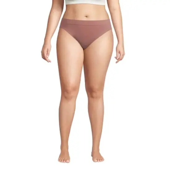 Lands' End Women's Seamless Mid Rise High Cut Brief Underwear - 3 Pack image {7}