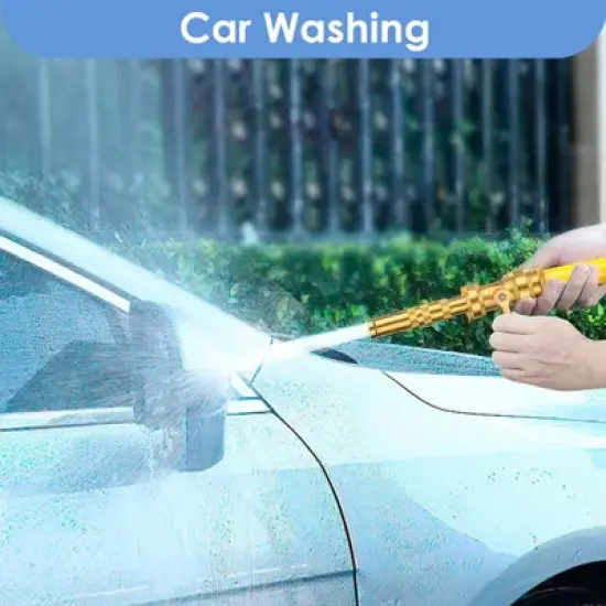 Syemin Landscape Equipment Parts and Accessories, Heavy-Duty Adjustable Twist Hose Nozzle, Versatile, Easy to Use, Gold, 1.18"*1.18"*4.06" image {5}