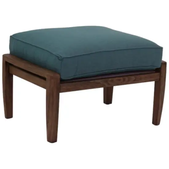 Courtyard Casual Avalon FSC Teak 2 pc Swivel Glider and Ottoman Set image {6}