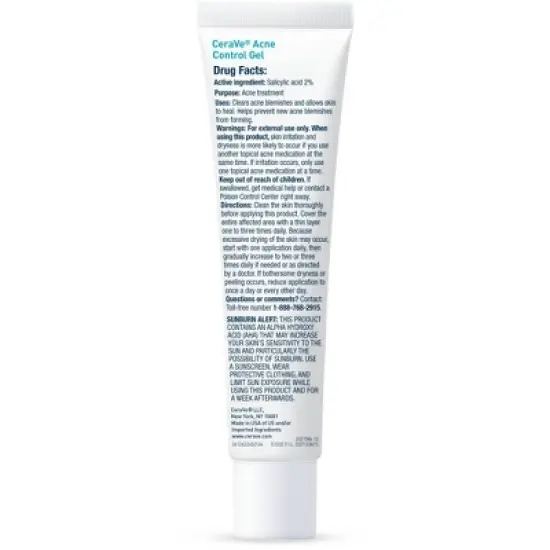 CeraVe Salicylic Acid Acne Treatment Control Gel - 1.35oz image {3}