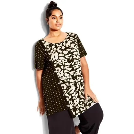 Women's Plus Size Jules Spliced Tunic - animal dot | ZIM & ZOE image {3}
