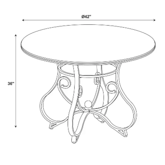 5pc Carter Gathering Dining Sets Brown - Powell Company image {13}