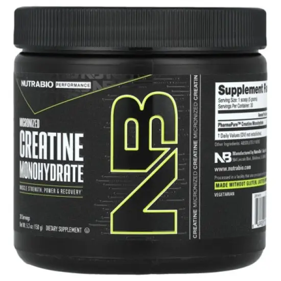 NutraBio Performance, Micronized Creatine Monohydrate, 5.3 oz (150 g) image {2}