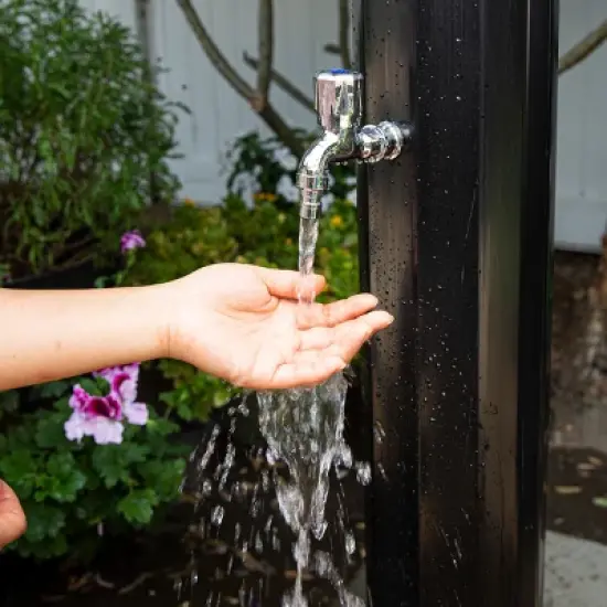 XtremepowerUS Outdoor 2-Section Solar Heated Shower with Shower Head Poolside Beach Pool Spa (10 Gallons) image {3}